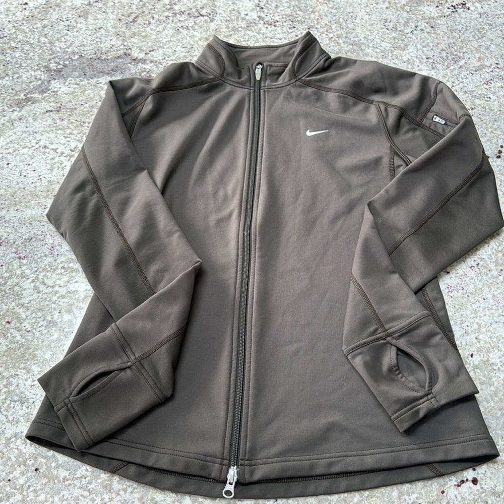 Nike DryFit Jacket, Olive Green, size Large